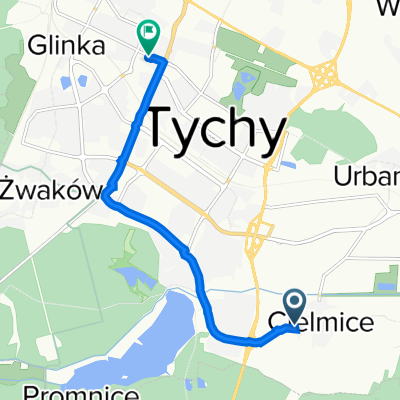 Strzelecka 34A, Tychy do Budowlanych 27, Tychy