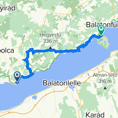 park utca 28, Badacsonytomaj to Kagyló-köz 8, Tihany