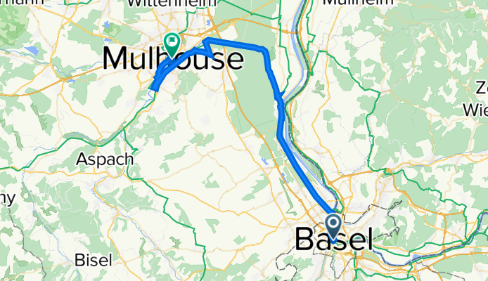 Basel to Mulhouse high priority cycle ways