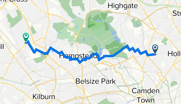 205 Tufnell Park Road, London to 34 Caddington Road, London