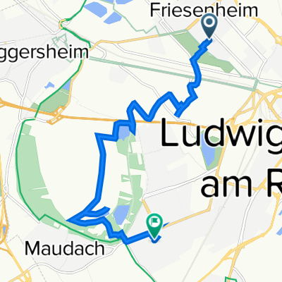 Ernst-Lehmann-Straße 12–30, Ludwigshafen am Rhein nach Sachsenstraße 52A, Ludwigshafen am Rhein