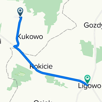 Czermno Kolonia 17 do Droga Wojewódzka 539 18, Ligowo