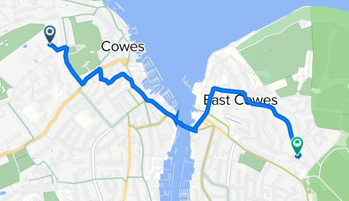 Cowes County High School, Crossfield Ave, Cowes to 72 Hefford Road, East Cowes