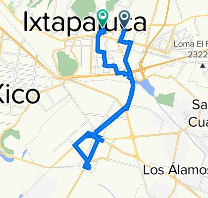 Avenida Cuauhtémoc, Ixtapaluca a Calle Ciruelo 704, Ixtapaluca