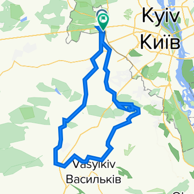 От ул. Чернобыльская, Київ до вулиця Шепетівська 169, Петропавлівська Борщагівка