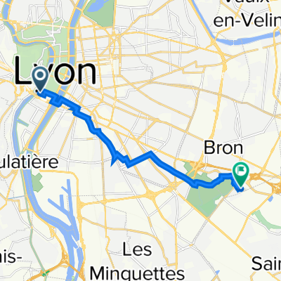 De Rue du Général Plessier 3, Lyon à Avenue Pierre Mendès France 5, Bron