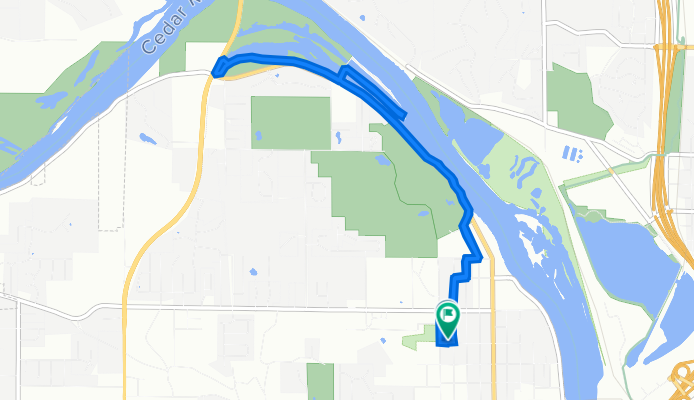 1010 M Ave NW, Cedar Rapids to 1010 M Ave NW, Cedar Rapids