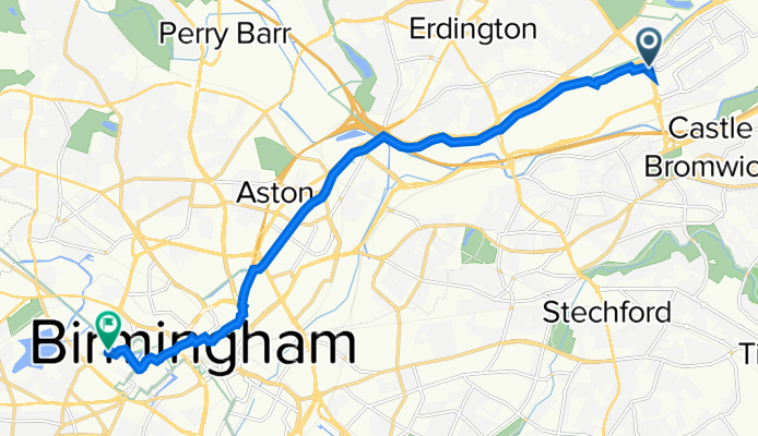 Chester Road, Tyburn, Erdington, Birmingham to 4 Knoll Croft, Birmingham