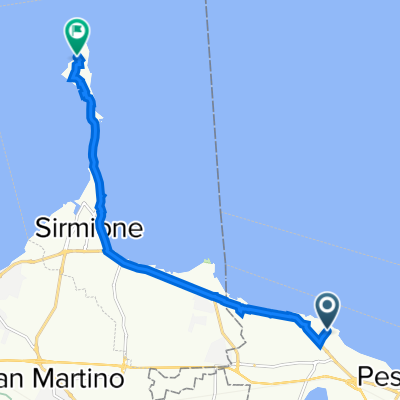 Via Vittorio Alfieri 9, Peschiera del Garda nach Via Caio Valerio Catullo 33, Sirmione
