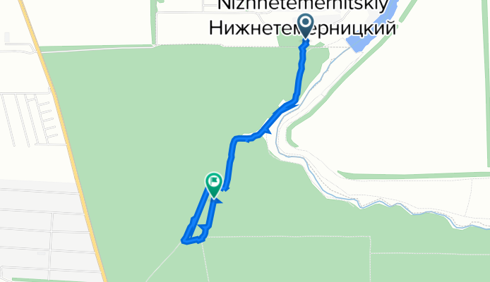 От Ул. Зелёная 6, Нижнетемерницкий до Солнечная улица, Ростов-на-Дону