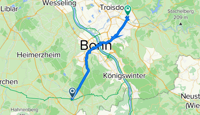 Auf dem Stephansberg 2, Meckenheim nach Ringstraße 11, Siegburg
