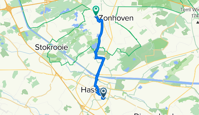 Oudstrijderslaan 58, Hasselt naar Schelstraat 8, Zonhoven
