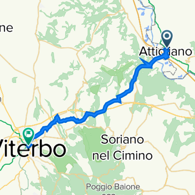 Attigliano to Piazza Giuseppe Verdi 1, Viterbo