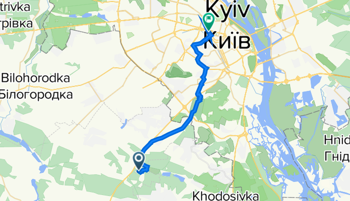 Садова вулиця, Віта-Поштова to Саксаганського вулиця, 139, Київ