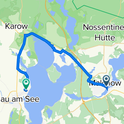 Kirchenstraße 1B, Malchow nach Quetziner Straße 83, Plau am See