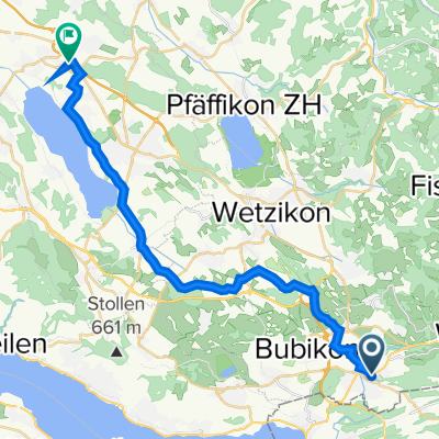 47.258° N 8.857° W nach 47.382° N 8.679° W