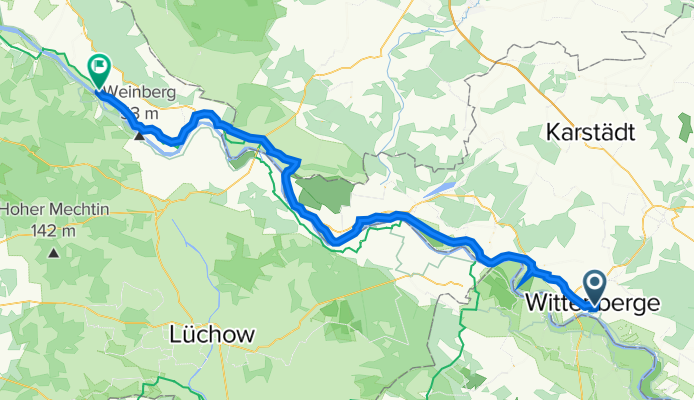 Bahnstraße 73, Wittenberge to Elbstraße 5, Amt Neuhaus