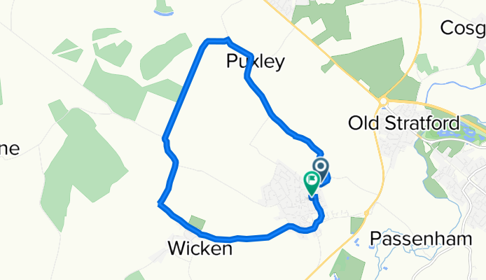 Hayes Road, Deanshanger, Milton Keynes to 9 Honey Hill Dr, Milton Keynes