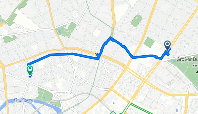B2 5, Berlin nach Tucholskystraße 25, Berlin