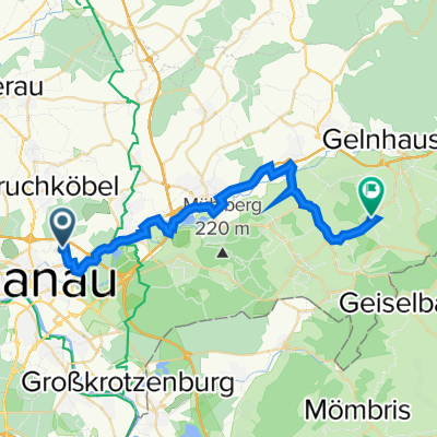 Moselstraße 27, Hanau nach Zum Wäldchen 22, Linsengericht