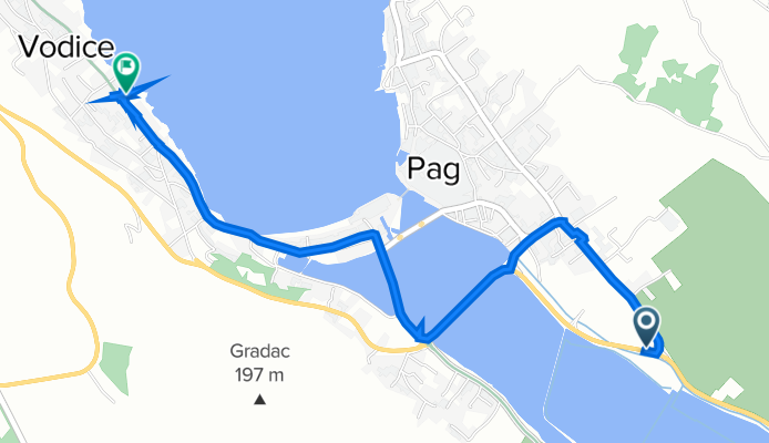 D106, Pag to Ulica Marka Marulića 16, Pag