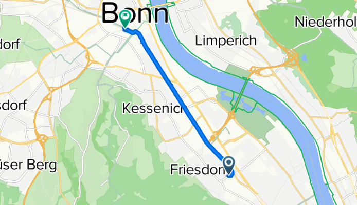 Hochkreuzallee 42, Bonn to Am Hauptbahnhof 1, Bonn