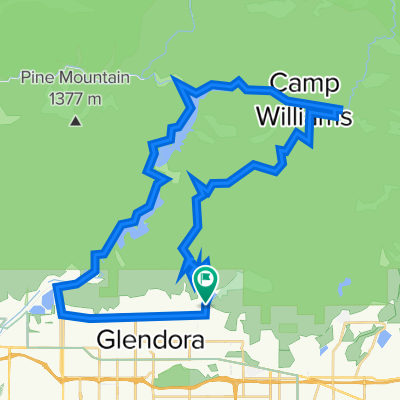 1301–1399 E Palm Dr, Glendora to 910 Dalton Springs Ln, Glendora