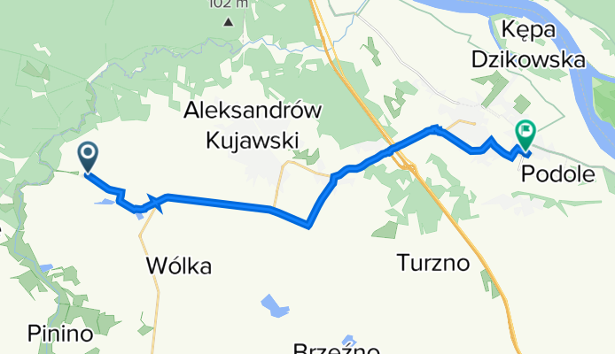 Chrusty 2, Służewo do Aleja 700-lecia 3a, Ciechocinek