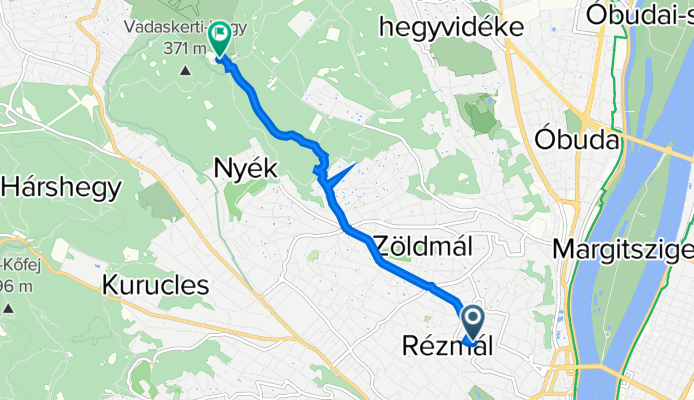 Bimbó út 53., Budapest to Kővári út, Budapest