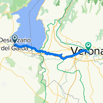 Vicolo dell'Interdetto 8, Desenzano del Garda nach Via degli Alpini 13, Verona