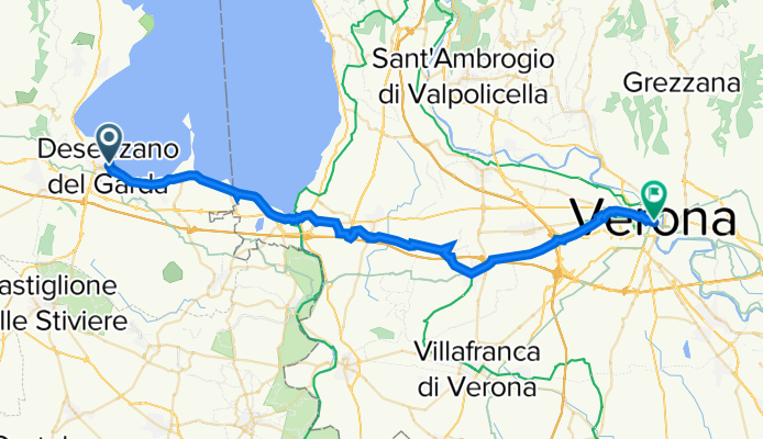 Vicolo dell'Interdetto 8, Desenzano del Garda nach Via degli Alpini 13, Verona