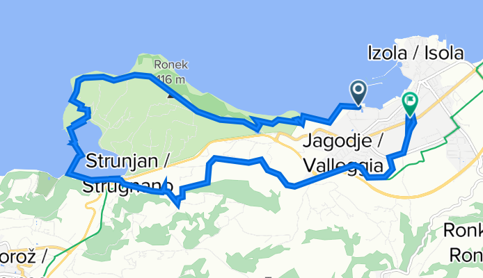 Tomažičeva ulica 10B, Izola до Leninova ulica 10, Izola