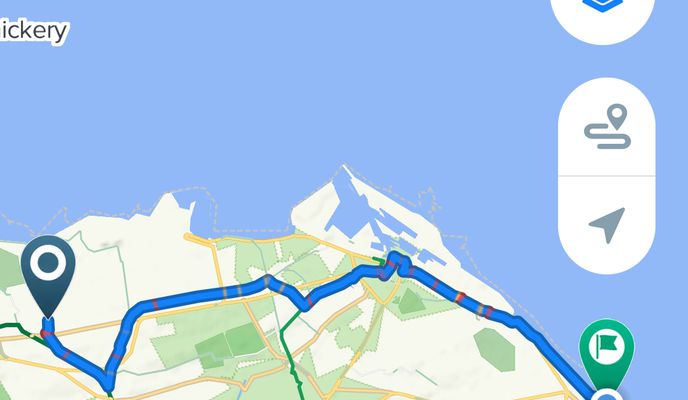 Photo 1 of the Bikemap route "Rathbone Place 5 do Ferry Gait Crescent 26"