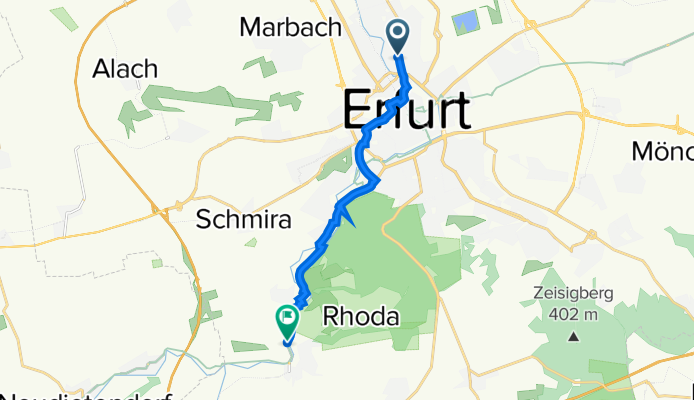 Magdeburger Allee 59, Erfurt nach Möbisburger Weg 5, Erfurt