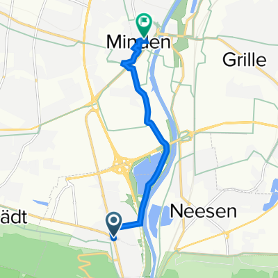 Portastraße 51, Porta Westfalica nach Großer Domhof 10, Minden