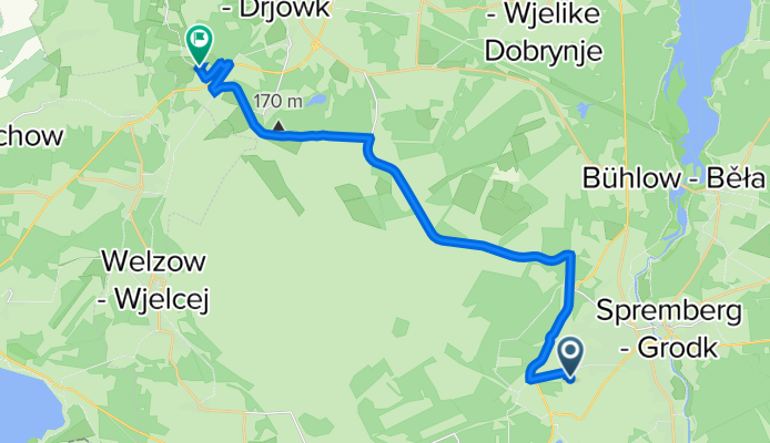 Bergmannsweg 29, Spremberg nach Rotdornstraße 30, Drebkau