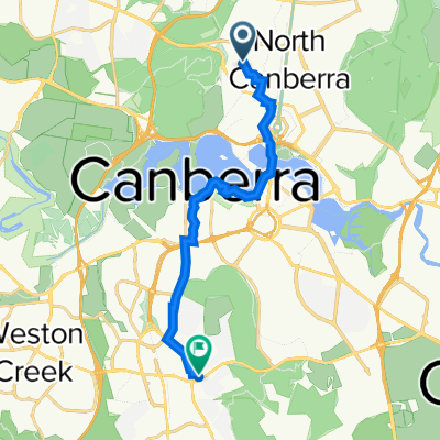 13 Westgarth St, O'Connor to 5 Dann Cl, Garran