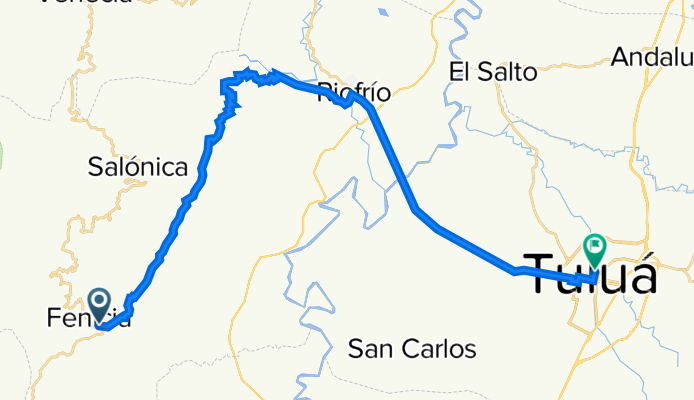 De Vía sin nombre a Carrera 27 22-25, Tuluá