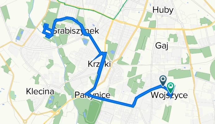 Klasztorna 4, Wrocław do Klasztorna 31, Wrocław