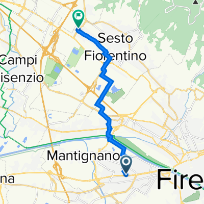 Via Giuseppe Bezzuoli 1, Firenze a Via Ferruccio Parri 8, Sesto Fiorentino