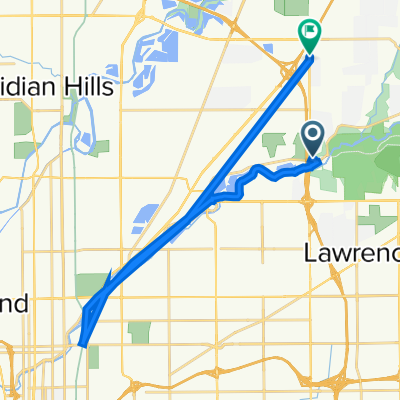 Shadeland Ave &amp; Fall Creek Rd, Indianapolis to Shadeland Avenue 7945, Indianapolis
