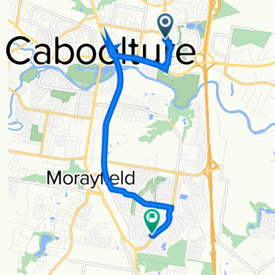 65 Mewett St, Caboolture to 1 Parer Cr, Morayfield