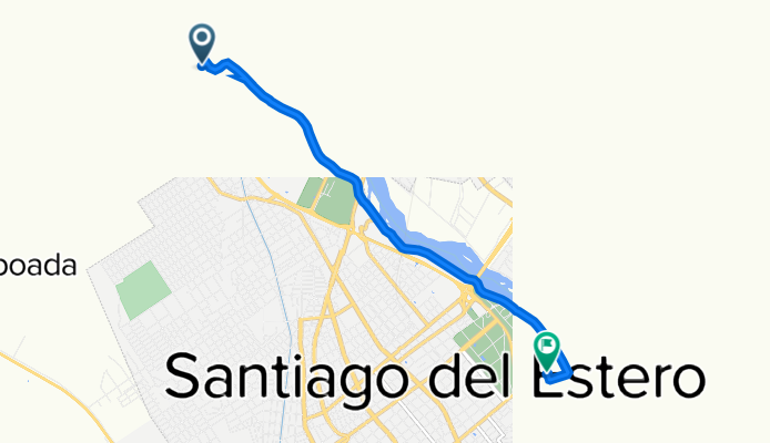 De Aeropuerto El Cadillal, Santiago del Estero a Avenida Alsina 13, Santiago del Estero