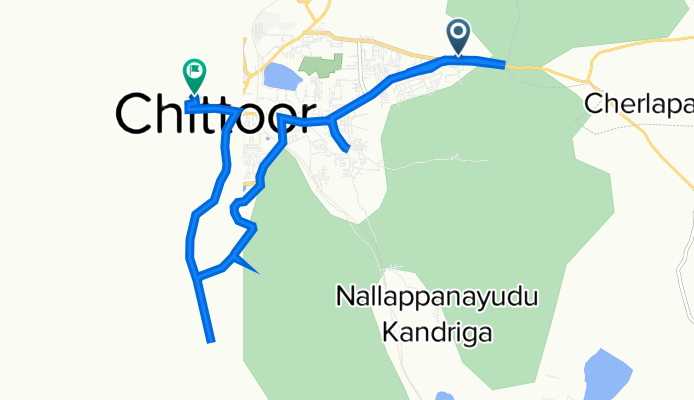Puttur Road, Chittoor to Bazaar Street, Chittoor