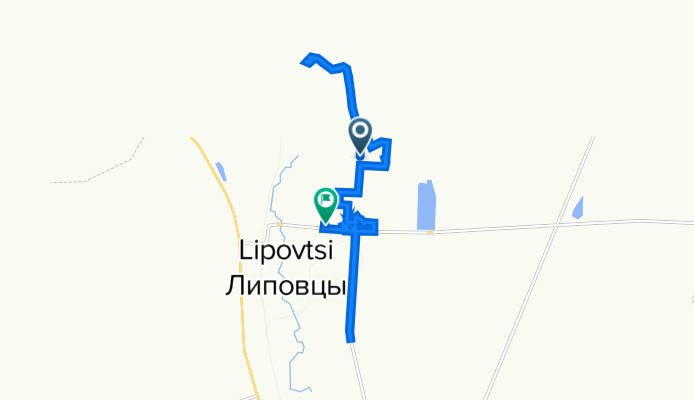 От Ленинская улица, Липовцы до Угольная улица, Липовцы