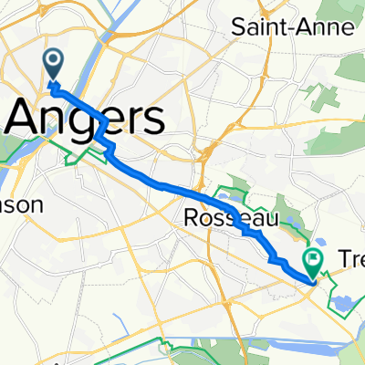 24 Rue Moll, Angers à 215 Rue Ferdinand Vest, Trélazé