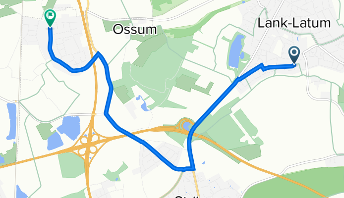 Fronhofstraße 12, Meerbusch nach Bösinghovener Straße 135, Meerbusch