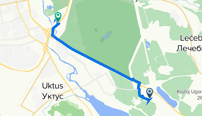 От Микрорайон Светлый 3, Екатеринбург до Базовый переулок 58, Екатеринбург