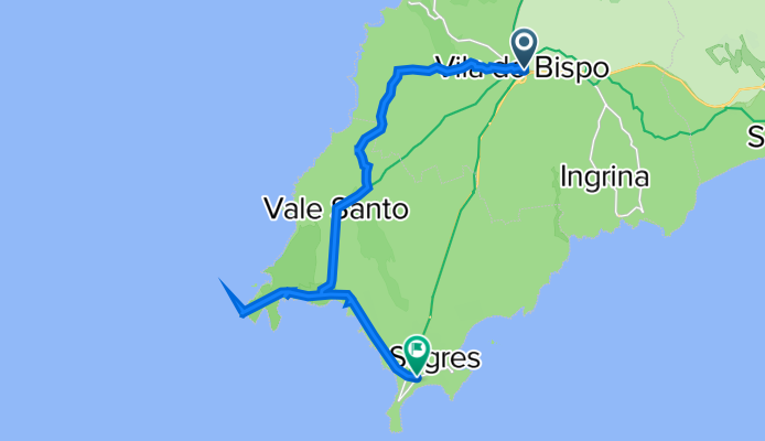 Vila do Bispo, Vila do Bispo to Praça da República, Sagres