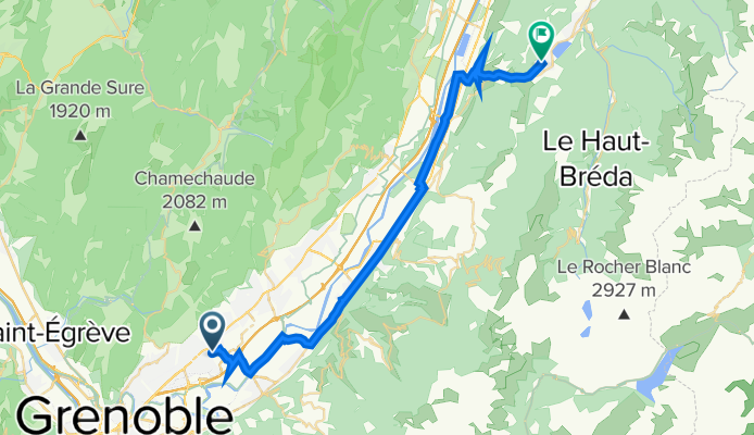 245–277 Chemin de la Laurelle, Montbonnot-Saint-Martin to 1 Place de la Mairie, Crêts en Belledonne